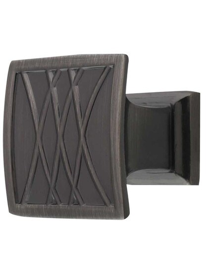 Aberdeen Cabinet Knob - 1 1/4 inch x 1 3/16 inch in Brushed Black Nickel.